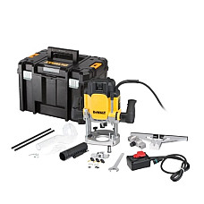 Фрезер DeWALT 9000 - 22000 об/хв, цанговий патрон 12 мм, пульт ДК, кейс TSTAK (DWE627KT)