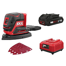 Шліфмашина вібраційна акумуляторна SKIL 3720 CC Compact безщіткова 20В акб 1х2.5А·год 151х102мм 0.7кг (SR1E3720CC+BC1E3110AA) (1859044)