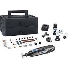 Гравер Dremel 8240 5/65 Platinum+ 12V, 2х2Ah, 5000-35000об/хв, 65 насадок ЗП, кейс 0.66кг (F.013.824