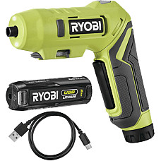 Викрутка акумуляторна Ryobi RSDP4-120G 4В, USB, Lithium, 1х2Ah, 5Нм, 200об/хв, поворотна ручка (5133