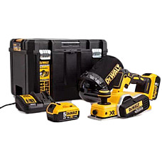 Електрорубанок DeWALT 18 В XR Li-lon, ширина 82 мм, 2*5Ah, кейс (DCP580P2)