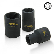 Екстрактор Toptul головка для пошкоджених гайок 1/2" 15мм (BAAK1615)