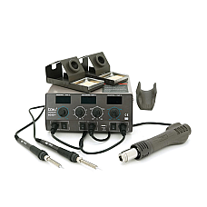 Паяльна станція BAKKU BA-603D+ цифрова індикація фен два паяльники (370*280*160) 4.35 кг (1782570)