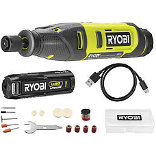 Гравер Ryobi акумуляторний RRT4-120GA15 4В, 1х2Ah, 15 аксесуарів, 0.23кг (5133005634)