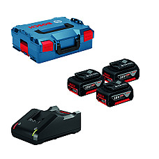 Набір акумулятор + зарядний пристрій Bosch GBA, 18V 3x5Ah, ЗП GAL 18V-40, L-Boxx 136 (0.615.990.L3T)