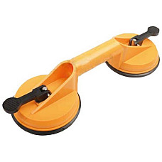 Присоска Tolsen для скла подвійна 115 мм, пластикова до 50 кг (62662)