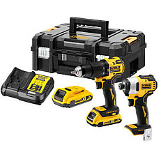 Набір електроіструментів DeWALT 2 од. 18 В XR Li-lon, вага 5.9 кг, кейс TSTAK, 2 АКБ та ЗП (DCK2062D2T)