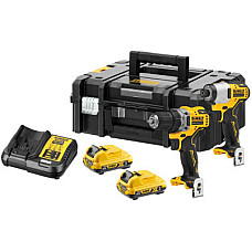 Набір електроіструментів DeWALT 2 од. 12 В XR Li-lon, вага 5.1 кг, кейс TSTAK, 2 АКБ та ЗП (DCK2110L