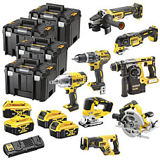Набір електроіструментів DeWALT 8 од., 18 В XR Li-lon, 4 кейса TSTAK, 4*5Ah АКБ та 1 ЗП (DCK865P4T)