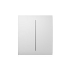 Накладна панель Ajax CenterButton 2-gang/Білий (CenterButton 2-gang біла)