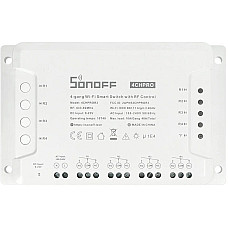 Розумний 4-канальний перемикач Wi-Fi Sonoff з керуванням RF433MHz (4CHPROR3) (1627017)