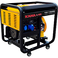 Генератор KAMA KDK11500SE, дизельний, 230V, 50Hz, 11kVA/8.8kW, 12,5л, 2,4л/год, стартер (KDK11500SE)