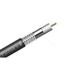 Кабель телевізійний FinMark RG-6, биметалл (CCS), 305м, black (F660BV/305 black)
