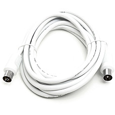 Кабель телевізійний AV 75 Ом, 3.0 м, white PowerPlant (CA911943)