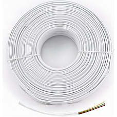 Кабель телефонний Cablexpert TC1000S-100M 100 м. 4 пари , плоский , литий , білий колір