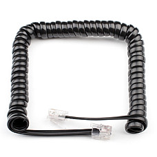 Кабель телефонний Atcom (17373) спіральний, 4P4C, 2м, чорний