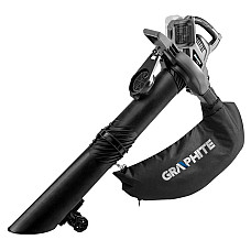 Повітродув-пилосос садовий акумуляторний GRAPHITE Energy+ 36В 200км/год мішок 35л 3.9кг без АКБ та ЗП (58G036) (1828351)