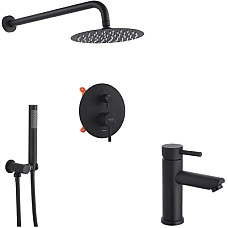 Душовий гарнітур Kroner Edelstahl Klassisch-SCH082 + змішувач Edelstahl Klassisch-SCH010 (CVS30163)