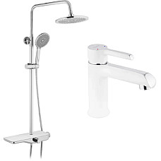 Душовий гарнітур Kroner Armada-W065 + змішувач Essen-W010 (CVS30223)