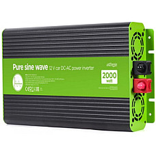 Автомобільний інвертор EnerGenie 12V/230V 2000W (4000W peak power) чиста синусоїда (EG-PWC-PS2000-01