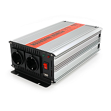 Інвертор напруги RITAR RSX-2000, 12V/220V, 2000W з апроксимувати синусоїдою, 2xShuko, 1xUSB, клемні дроти, BOX, Q6 (1578982)