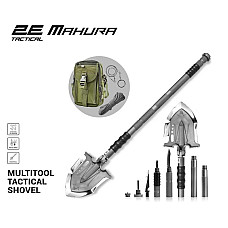 Тактична лопата 2E Mahura Steel Gray розбірна, 23в1, з сумкою у комплекті (2E-TSMTSF3-STGR)
