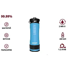 Портативна пляшка для очищення води (LifeSaver Liberty Blue) (1629986)