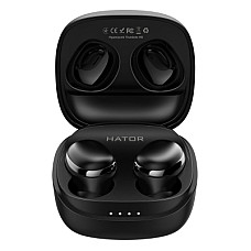 Bluetooth-гарнiтура Hator Hyреrpunk Truedots HD SyncHUB Black (HTA411)