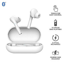Bluetooth-гарнiтура Trust Nika Touch True White (23705)