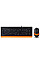 Комплект (клавіатура, миша) A4Tech F1010 Black/Orange