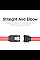 Кабель для передачі даних SATA 3.0 7pin F/F 0.5m L Red Vention (KDDRD)