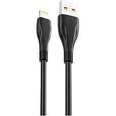 Дата кабель USB 2.0 AM to Lightning 1.0m 6A NB185 black XO (6920680879236)