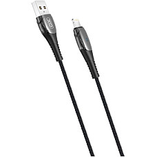 Дата кабель USB 2.0 AM to Lightning 1.0m Smart Chipset Auto Power-off NB145 black XO (6920680869558)