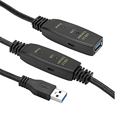 Адаптер USB 3.0 AM - AF, 10 m, active PowerPlant (CA912858)