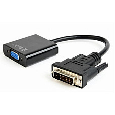 Адаптер Cablexpert DVI - VGA (M/F), 0.2 м, Black (AB-DVID-VGAF-01)