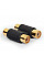 Адаптер Cablexpert 2xRCA - 2xRCA (F/F), Black (A-2RCAFF-01)