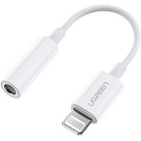 Перехідник Lightning to 3.5 mm 0.1m Headphone Jack Adapter Model US212 white Ugreen (30759) (1829919)