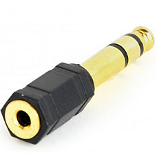 Адаптер Cablexpert 6.35 мм - 3.5 мм (M/F), чорний (A-6.35M-3.5F)