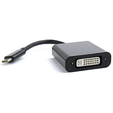 Адаптер Cablexpert USB Type-C - DVI (M/F), 0.15 м, чорний (A-CM-DVIF-01)