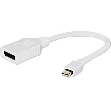 Адаптер Cablexpert mini DisplayPort - DisplayPort (M/F), 0.1 м, White (A-mDPM-DPF-001-W)