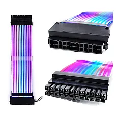 Кабель для блоку живлення QUBE 24P ATX Flat-ARGB