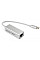 Адаптер Vinga USB Type-C - RJ-45 (M/F) Silver (VCPATC2GBLNS)