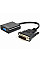 Адаптер Cablexpert DVI - VGA (M/F), 0.2 м, Black (AB-DVID-VGAF-01)