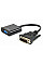 Адаптер Cablexpert DVI - VGA (M/F), 0.2 м, Black (AB-DVID-VGAF-01)
