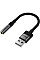 Перехідник USB AM to 3.5mm F 0.15m black Acefast (6974316285298)