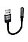 Перехідник USB AM to 3.5mm F 0.15m black Acefast (6974316285298)