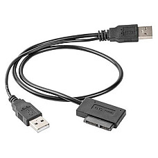 Адаптер Cablexpert USB - Slim SATA II (M/M), 0.5 м, чорний (A-USATA-01)