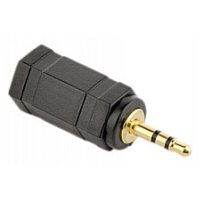 Адаптер Cablexpert 2.5 мм - 3.5 мм (M/F), чорний (A-3.5F-2.5M)