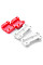 Тримач для кабелю Extradigital Cable Clips Savior for Aplle iPhone, захист від заломів, Red (KBC1738