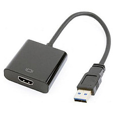 Адаптер Cablexpert (A-USB3-HDMI-02) USB3.0-HDMI, 0.15 м, чорний